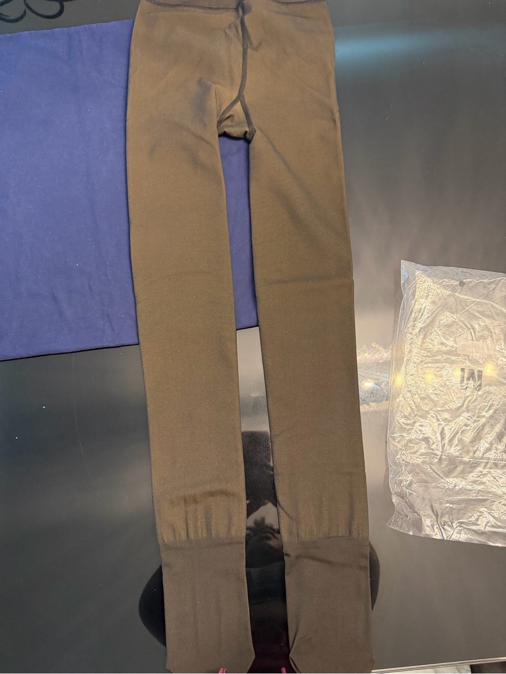 Stretch Knit Tights with Bronze Fleece Lining